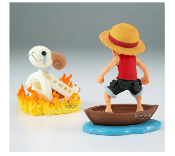 Banpresto One Piece World Collectable Figure Log Stories-Monkey.D.Luffy & Going Merry BP28928P - Image 2