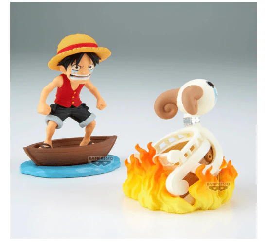Banpresto One Piece World Collectable Figure Log Stories-Monkey.D.Luffy & Going Merry BP28928P - Image 3
