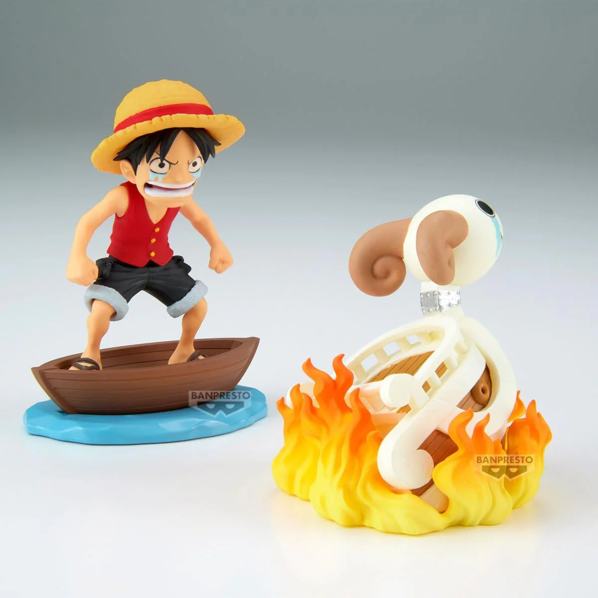 Banpresto One Piece World Collectable Figure Log Stories-Monkey.D.Luffy & Going Merry BP28928P