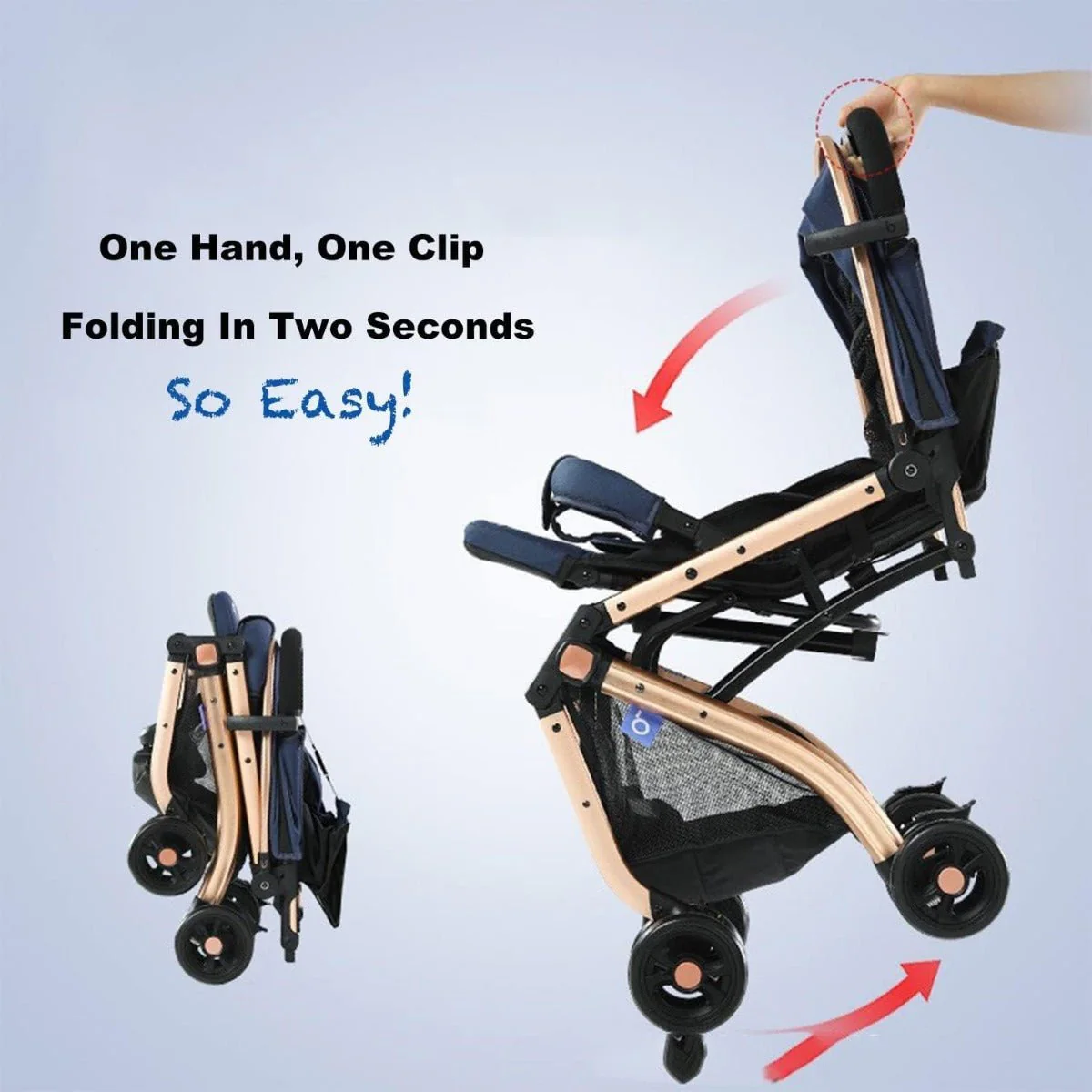 Baobaohao Kids Stroller Black QZ1-PRO/S4716 - Image 4