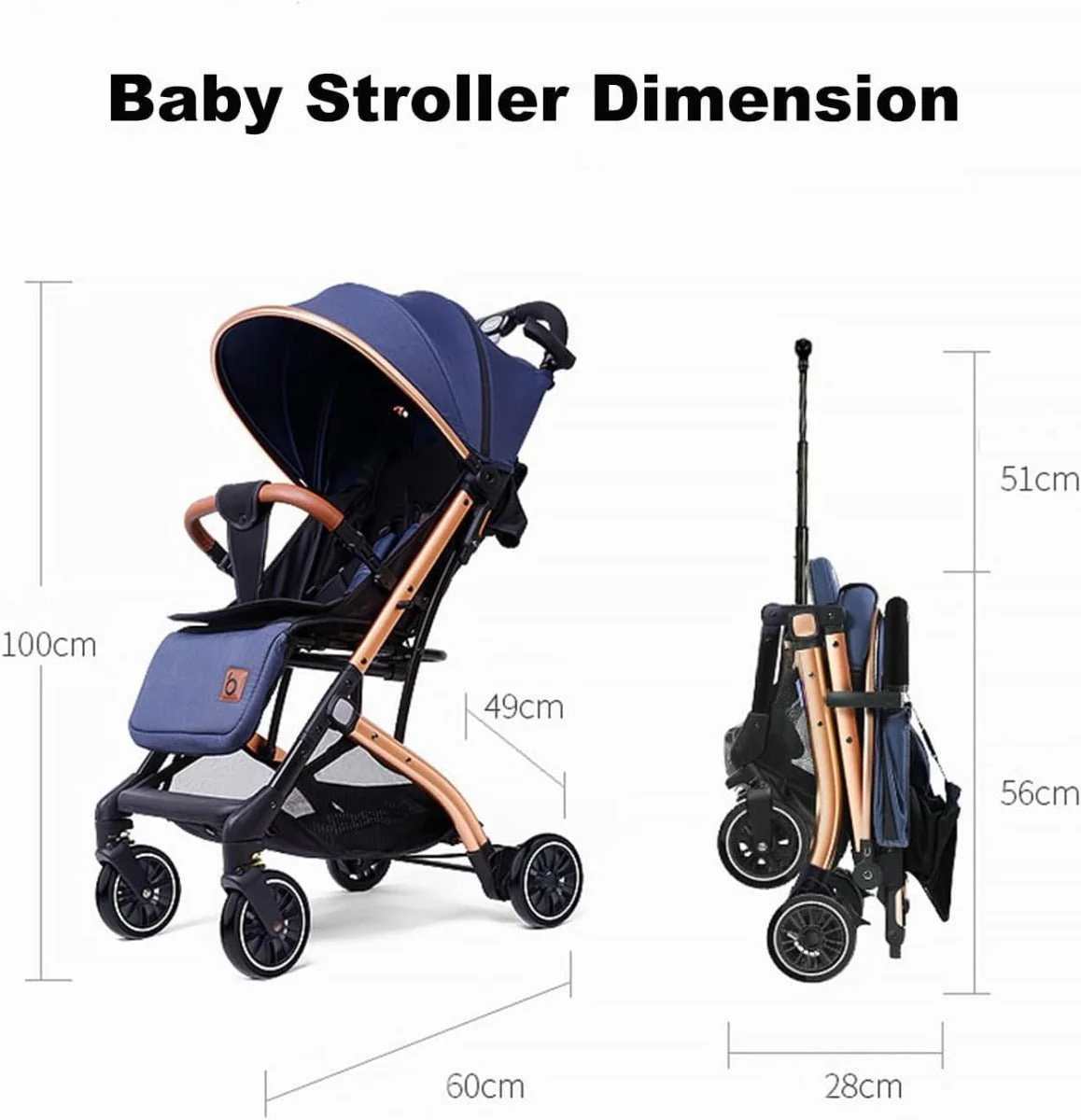 Baobaohao Kids Stroller Black QZ1-PRO/S4716 - Image 5