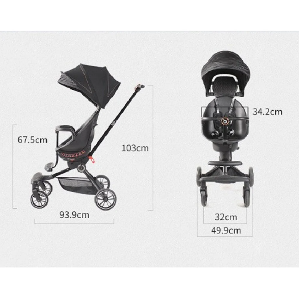Baobaohao Travel Stroller Gray V8 - Image 4