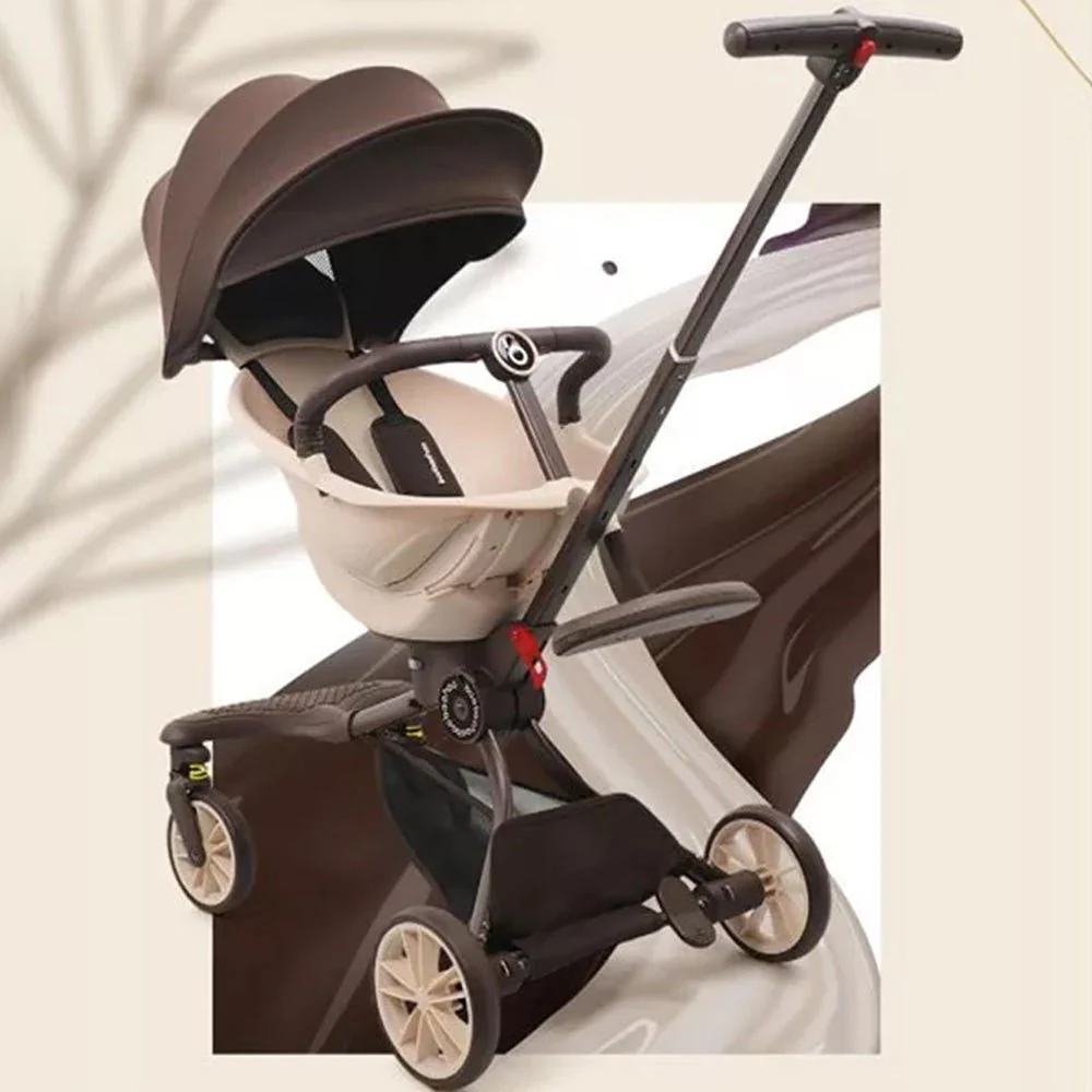Baobaohao Trolley Foldable Stroller - Caramel Milk V18 - Image 3