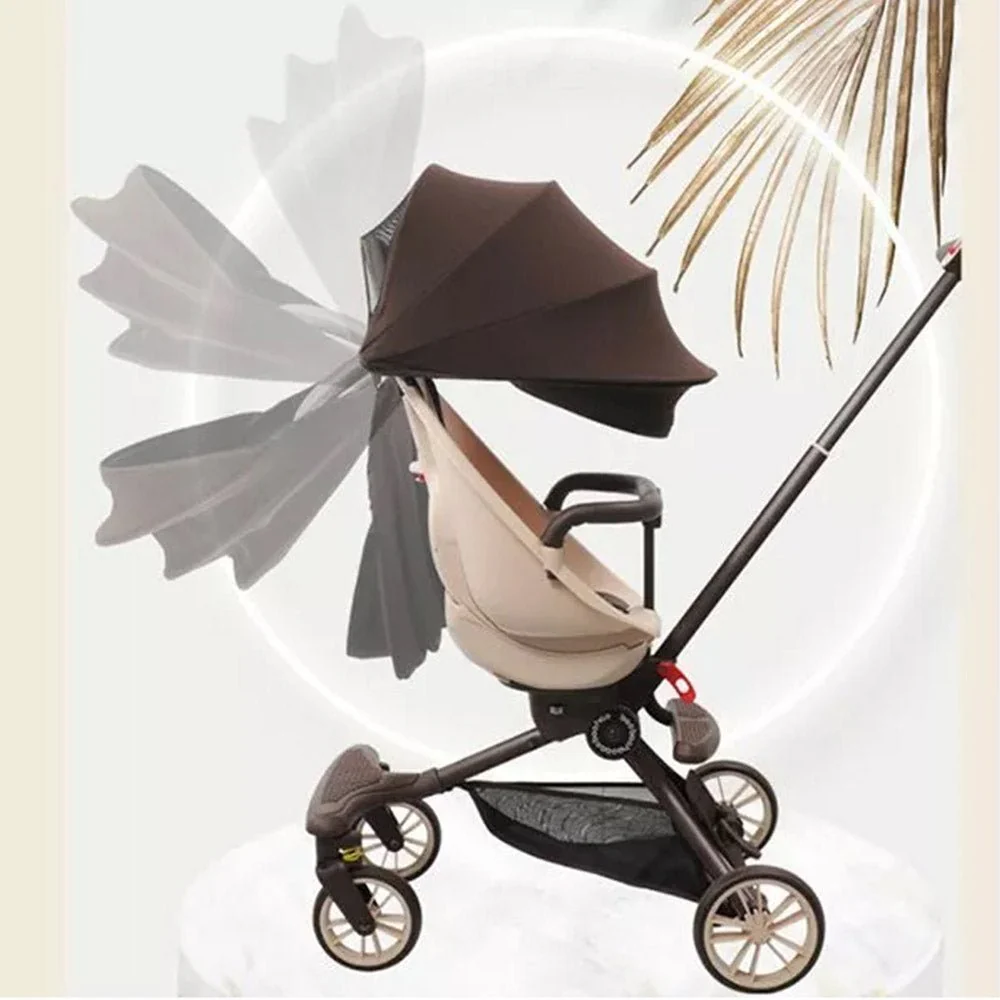 Baobaohao Trolley Foldable Stroller - Caramel Milk V18 - Image 5