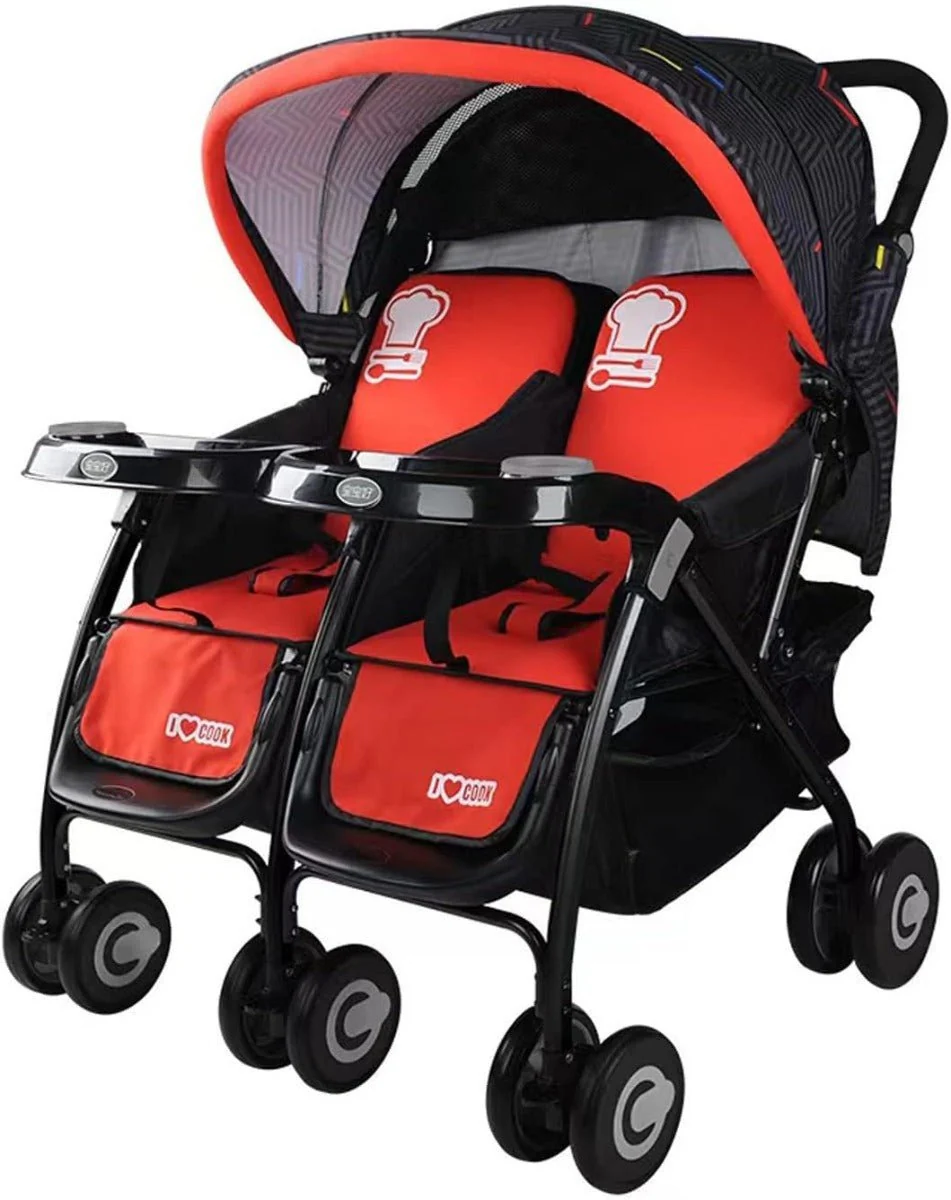 Baobaohao Twin Stroller Red 703A/S3938