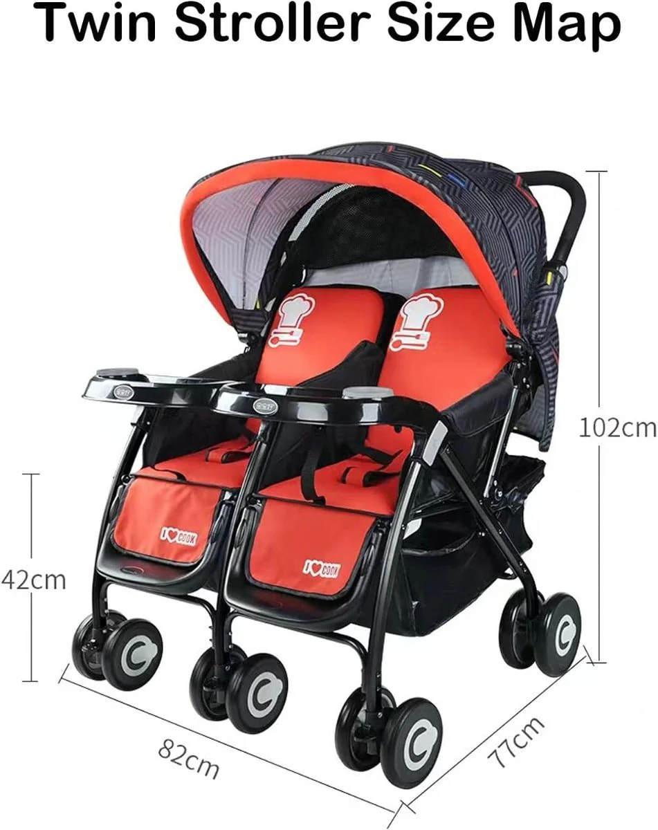 Baobaohao Twin Stroller Red 703A/S3938 - Image 8