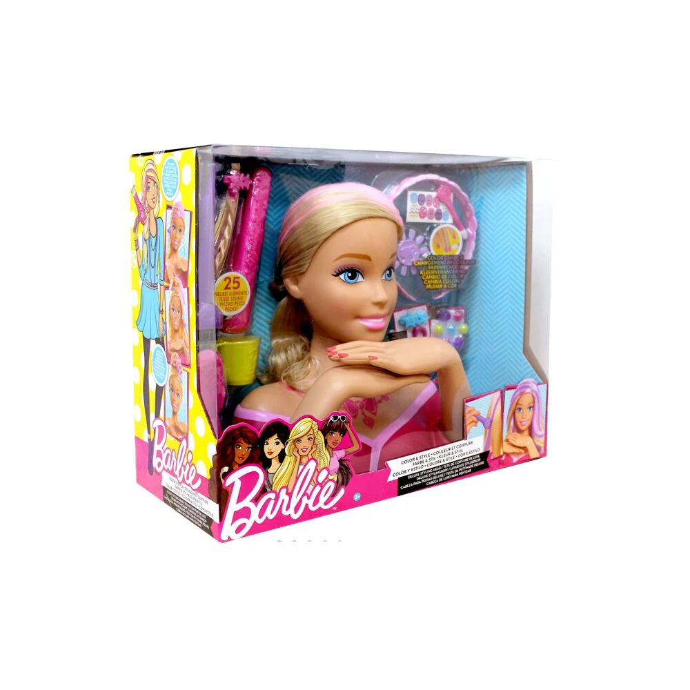 Barbie 19-Piece Deluxe Styling Head Fashionable Doll Set 63300 - Image 2