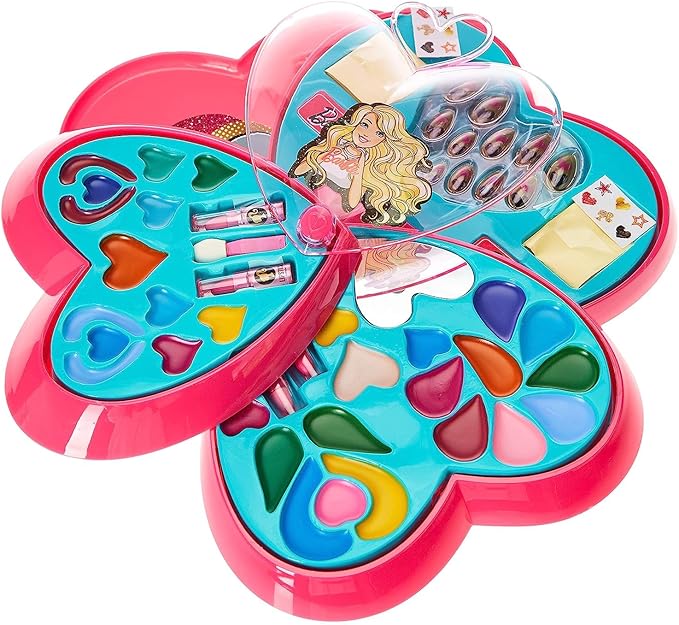 Barbie 4 Decks Heart Shape Cosmetic Case 5812 - Image 2