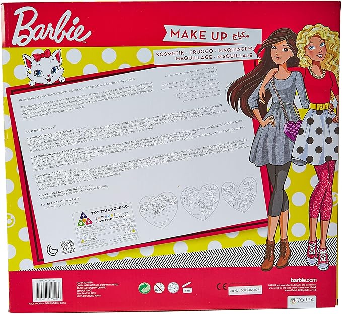 Barbie 4 Decks Heart Shape Cosmetic Case 5812 - Image 3