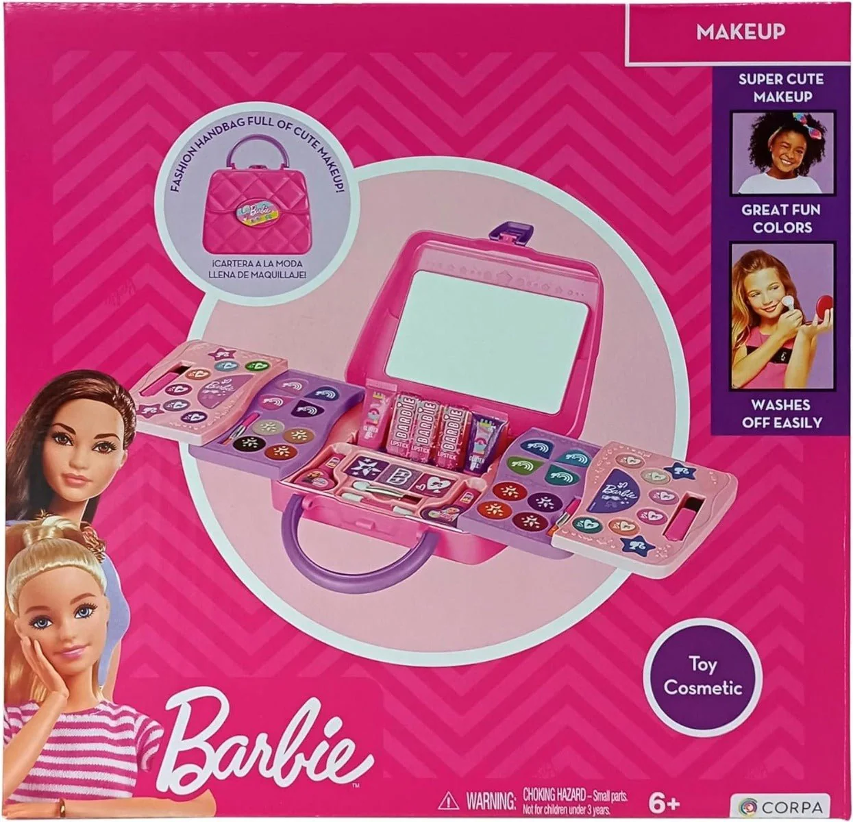 Barbie 5 Decks Sliding Handbag with Makeup CRP-5705 - Image 4