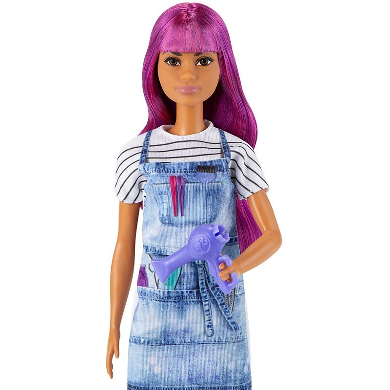 Barbie Careers Salon Stylist Doll with Purple Hair GTW36 - Image 2