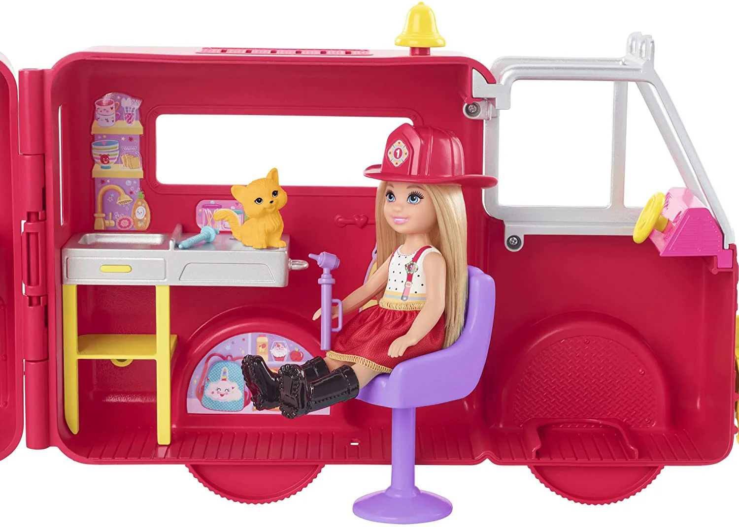 Barbie Chelsea Can Be Firetruck Playset HCK73 - Image 3