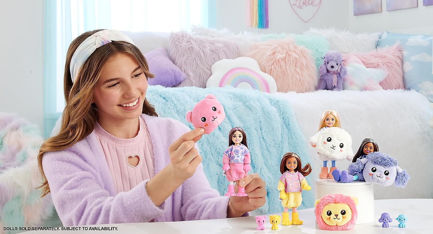 Barbie Chelsea Cutie Reveal Chelsea Cozy Cute Tees Series - Lion HKR21 - Image 2