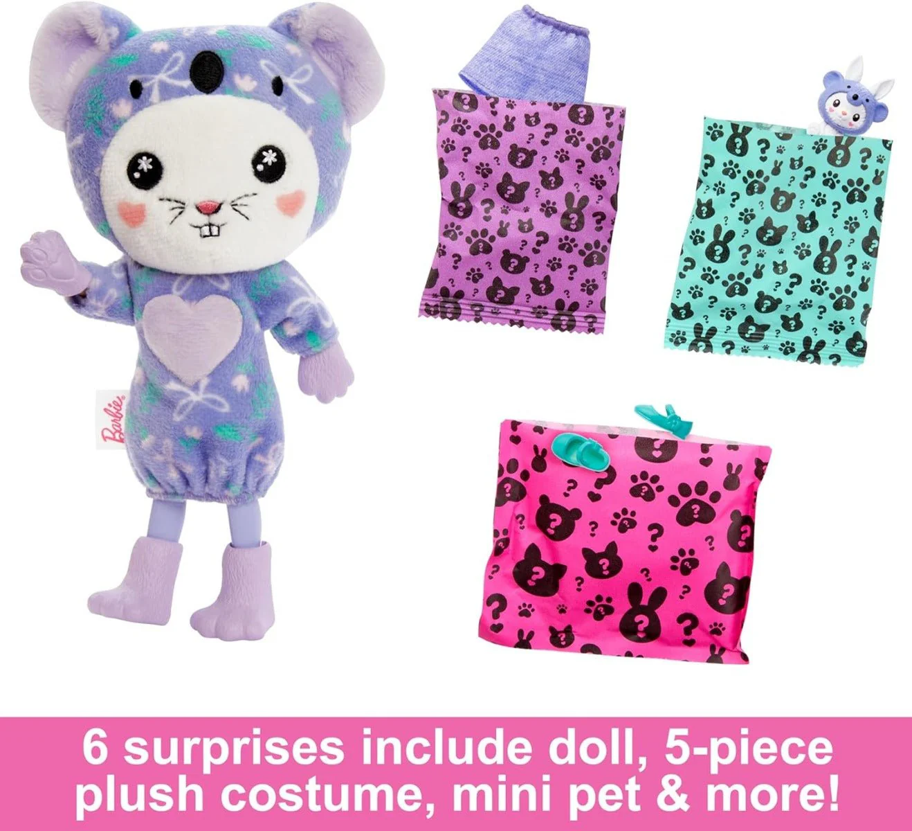 Barbie Chelsea Cutie Reveal Costume Cuties Series Bunny in Koala HRK31 - Image 3