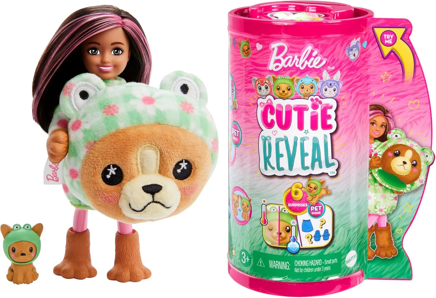 Barbie Chelsea Cutie Reveal Costume Cuties Series Dog in Frog HRK29