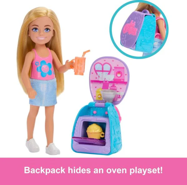 Barbie Club Chelsea Backpack Surprise Blonde doll JBF46 - Image 3