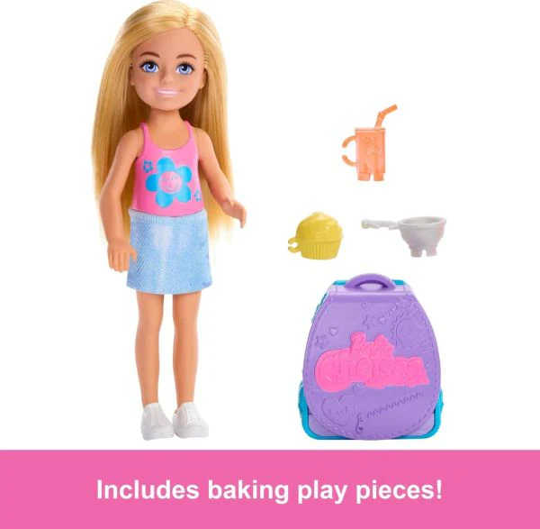Barbie Club Chelsea Backpack Surprise Blonde doll JBF46 - Image 4