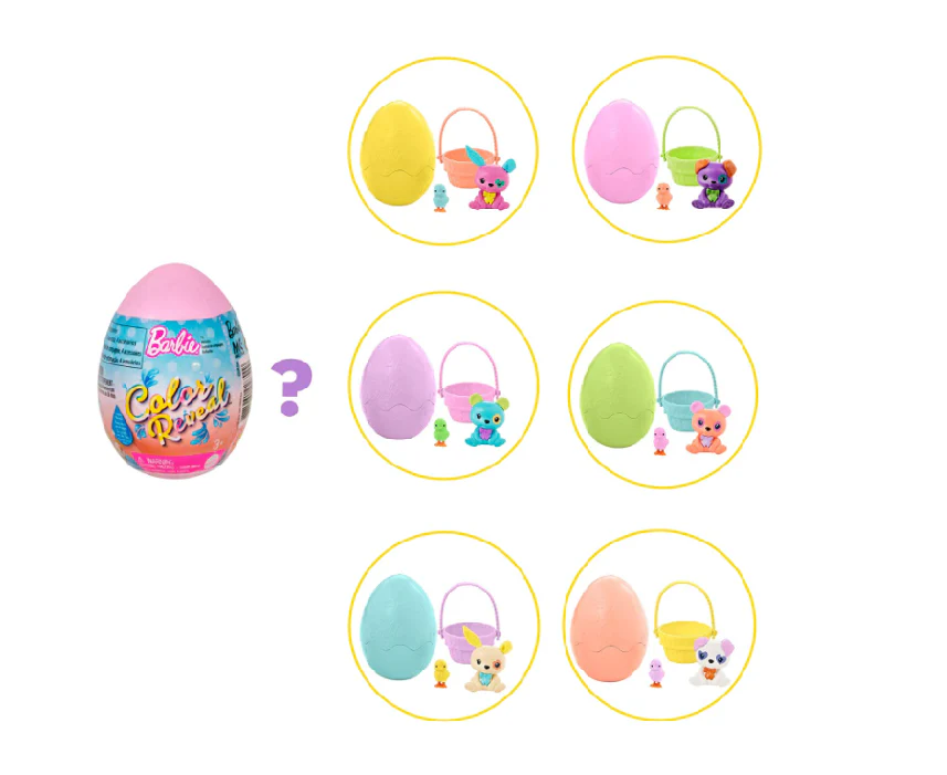 Barbie Color Reveal Easter Egg Pet Surprise Assorted GVK58 - Image 6