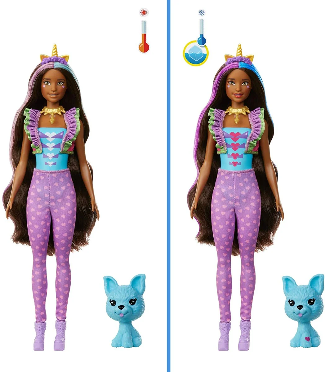 Barbie Color Reveal Peel Unicorn Fashion Reveal Doll GXV95 - Image 6