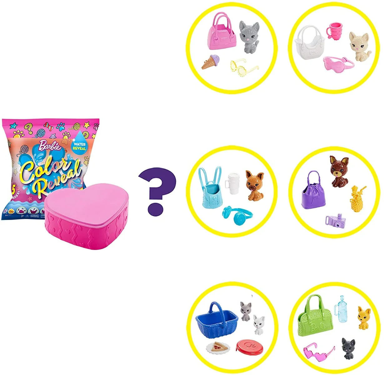 Barbie Color Reveal Pet Series Surprise Pack