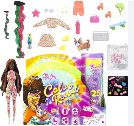 Barbie Color Reveal Tie-Dye Totally Neon Fashions Doll - Green HCD25/HCD27