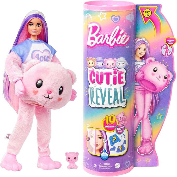 Barbie Cutie Reveal Barbie Cozy Cute Tees Series - Teddy HKR04