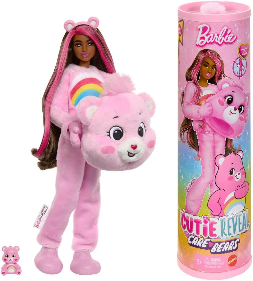 Barbie Cutie Reveal Care Bears Series - Cheer Bear Black JCN95