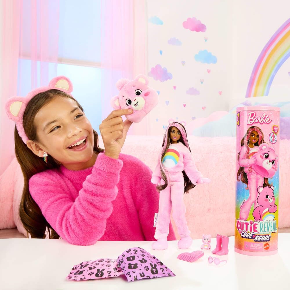 Barbie Cutie Reveal Care Bears Series - Cheer Bear Black JCN95 - Image 2