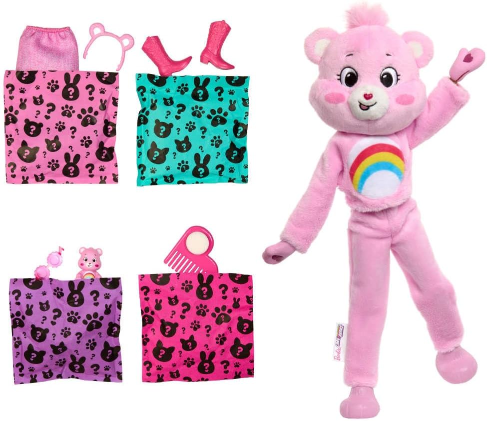 Barbie Cutie Reveal Care Bears Series - Cheer Bear Black JCN95 - Image 4