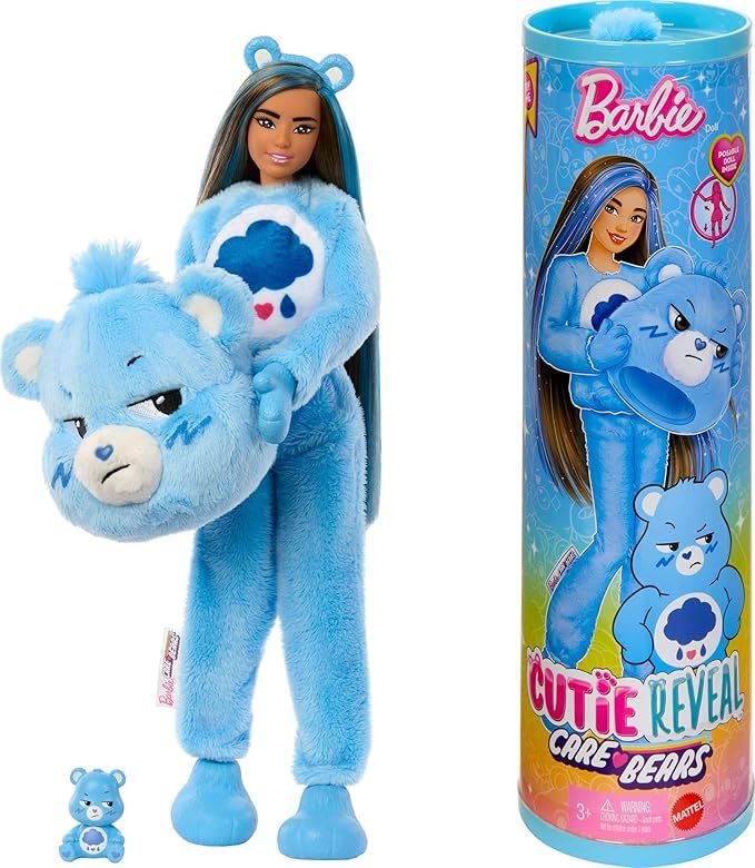 Barbie Cutie Reveal Care Bears Series Doll - Grumpy Bear