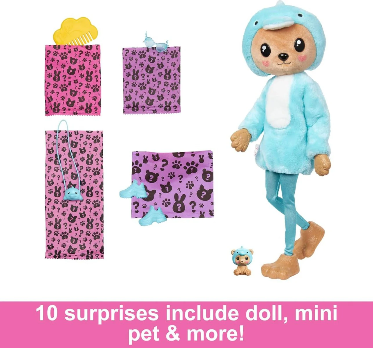 Barbie Cutie Reveal Costume Doll - Teddy in Dolphin HRK25 - Image 3