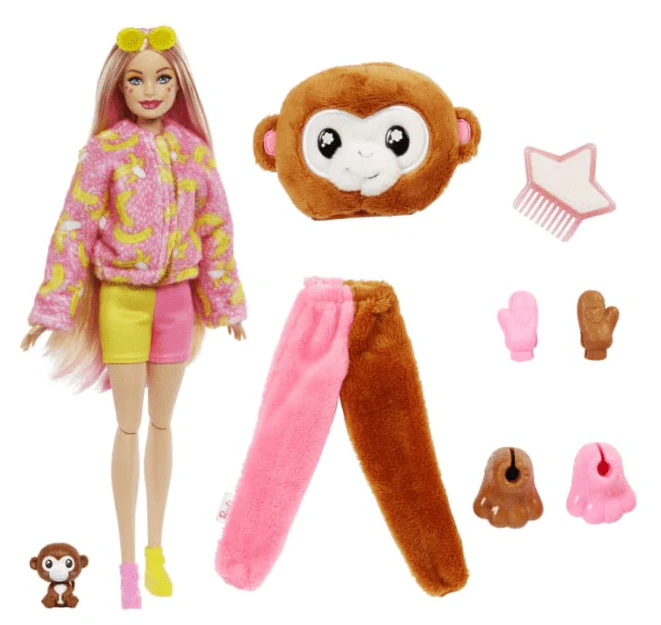Barbie Cutie Reveal Jungle Series Monkey Doll HKR01 - Image 6