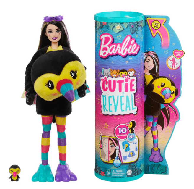 Barbie Cutie Reveal Jungle Series Toucan Doll HKR00