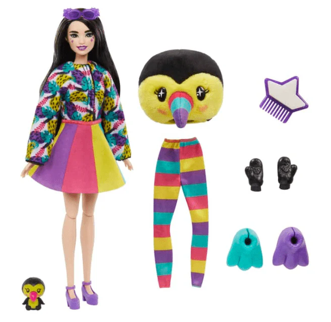 Barbie Cutie Reveal Jungle Series Toucan Doll HKR00 - Image 6