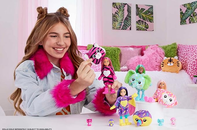 Barbie Cutie Reveal Chelsea Jungle Series Monkey Doll HKR14 - Image 2