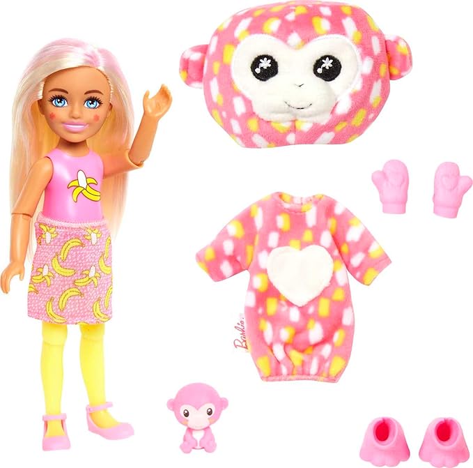 Barbie Cutie Reveal Chelsea Jungle Series Monkey Doll HKR14 - Image 4
