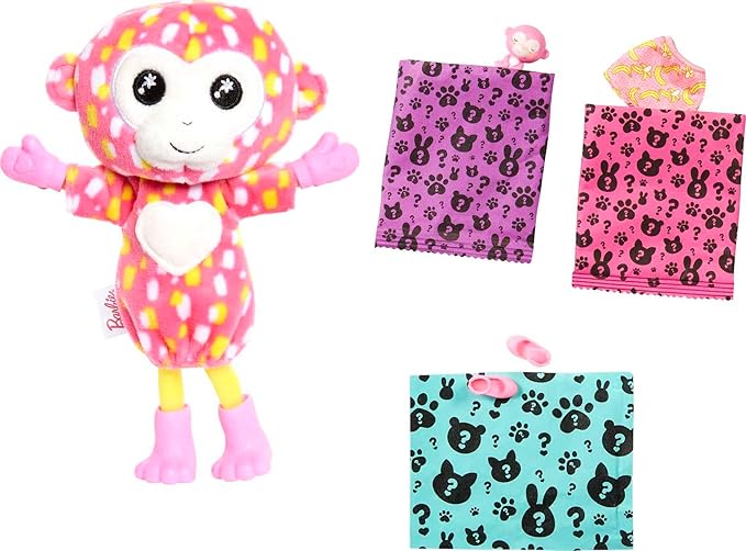 Barbie Cutie Reveal Chelsea Jungle Series Monkey Doll HKR14 - Image 5