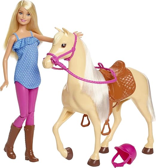 Barbie Doll & Horse Playset Blonde Hair FXH13