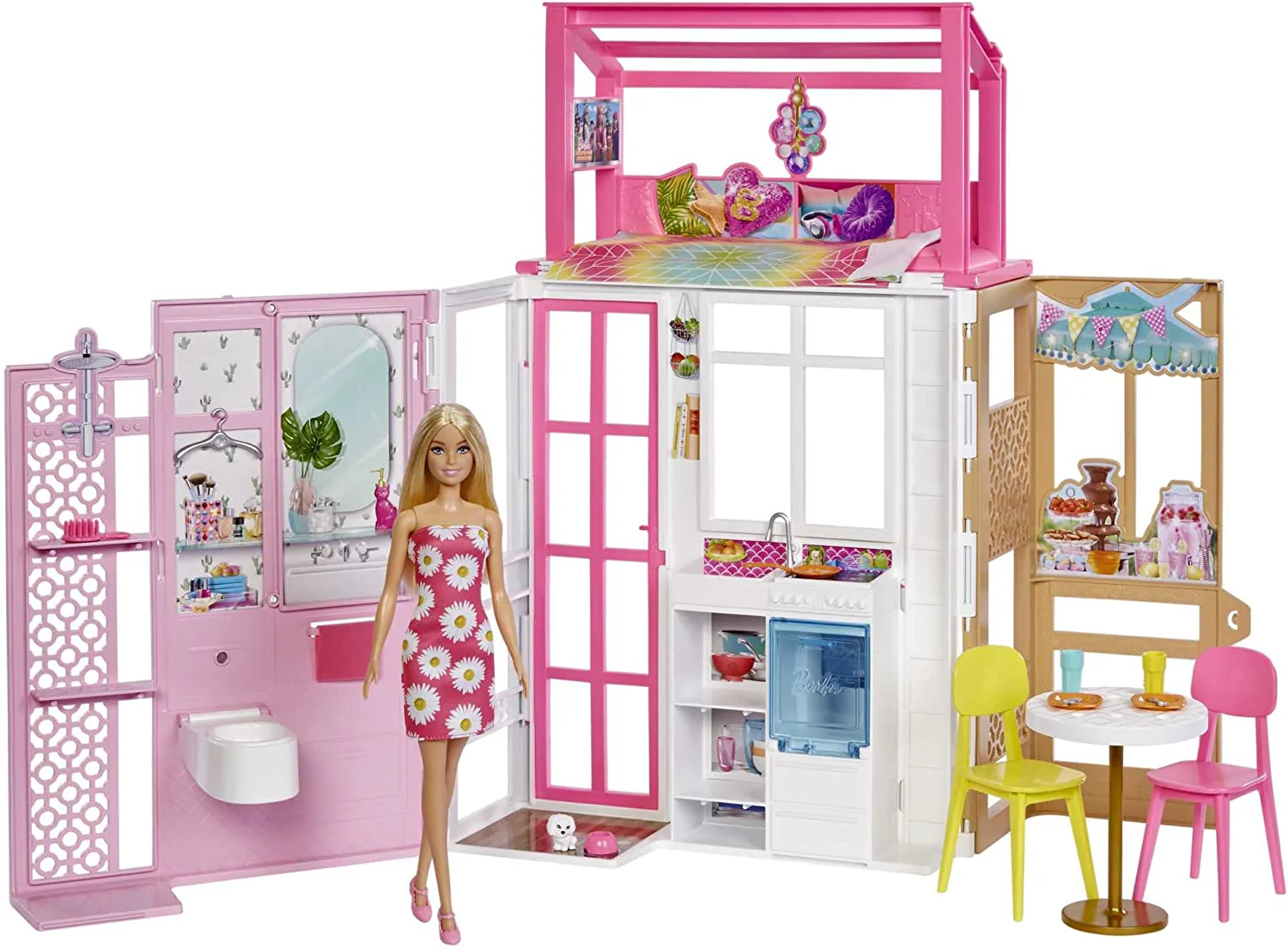 Barbie Dollhouse with Doll and Puppy HCD48 - Image 2