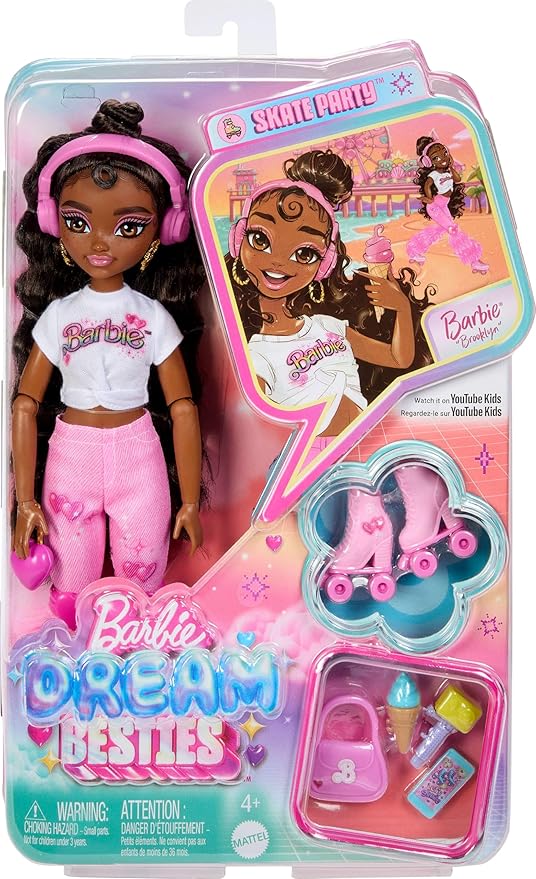 Barbie Dream Besties Roller Skate - Barbie Brooklyn JFX97 - Image 3