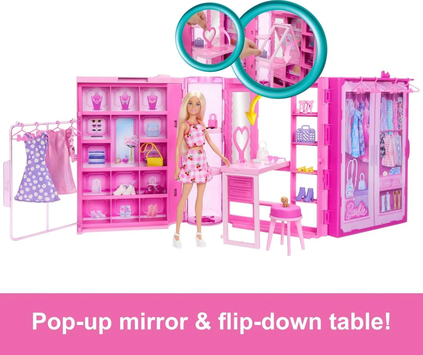 Barbie Dream Closet With Fashion Doll HXD58 - Image 5