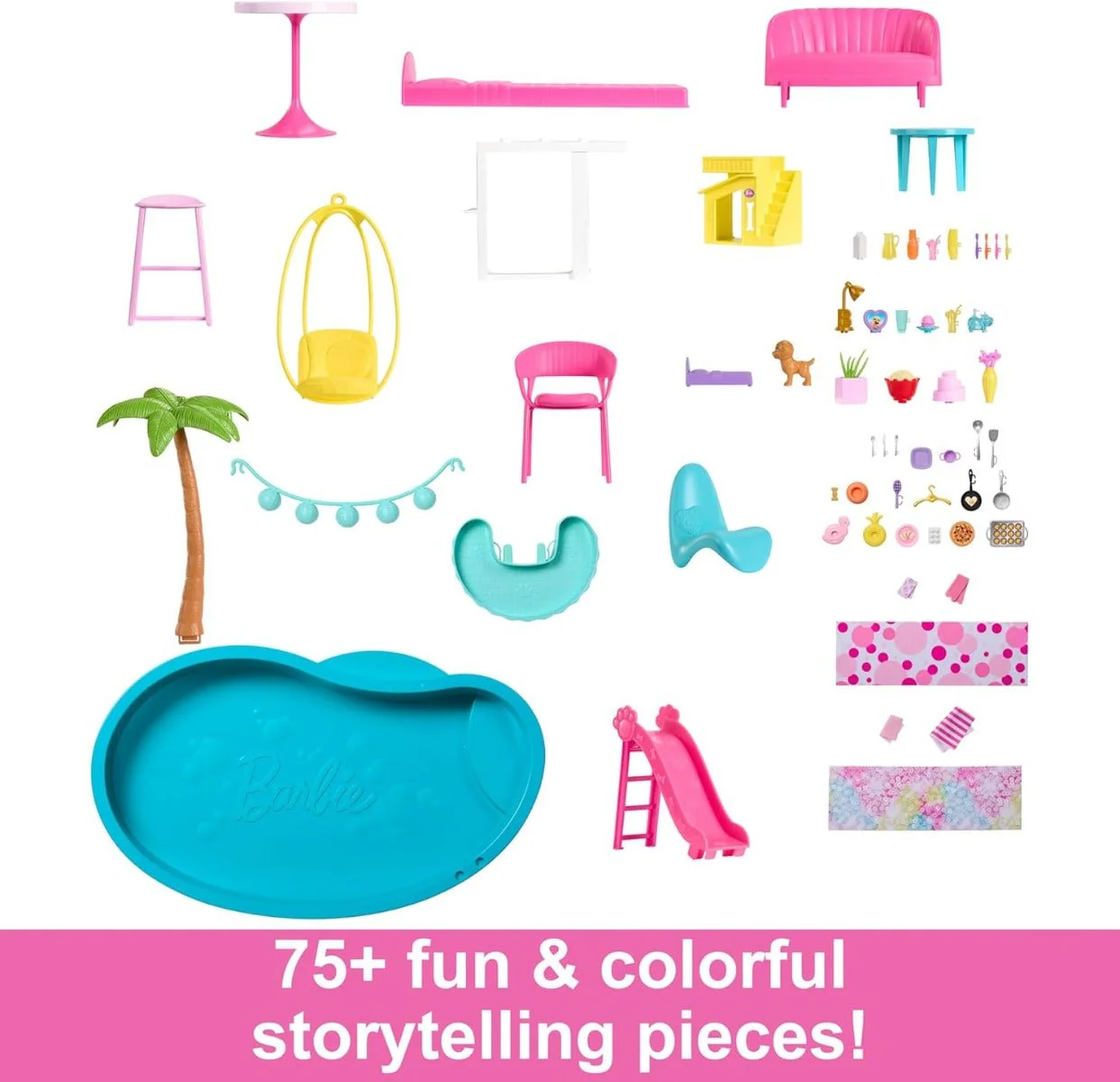 Barbie Dreamhouse Pool Party Doll House HMX10 - Image 3