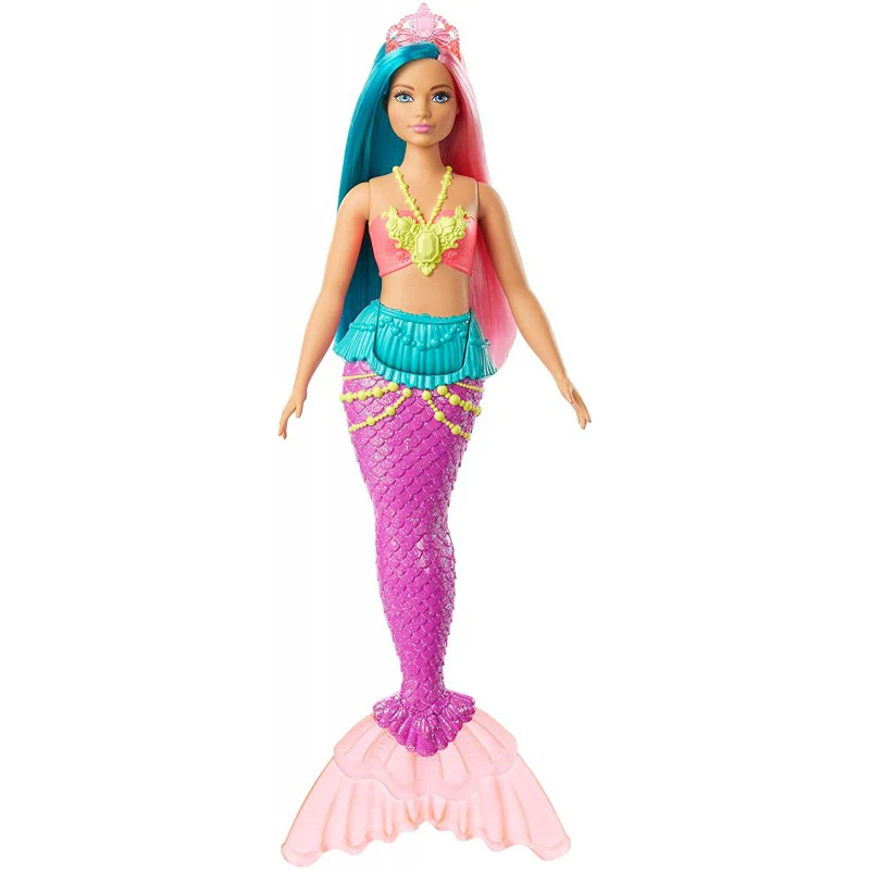 Barbie Dreamtopia Green Pink Hair Rainbow Mermaid Doll GJK07