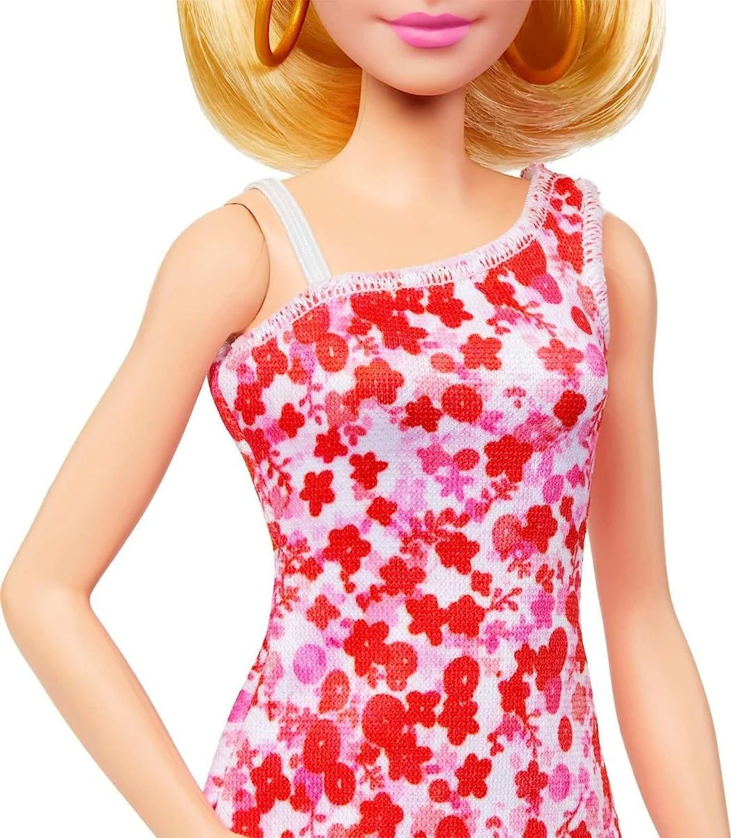 Barbie Fashionista Doll - Pink Floral Dress HJT02 - Image 4