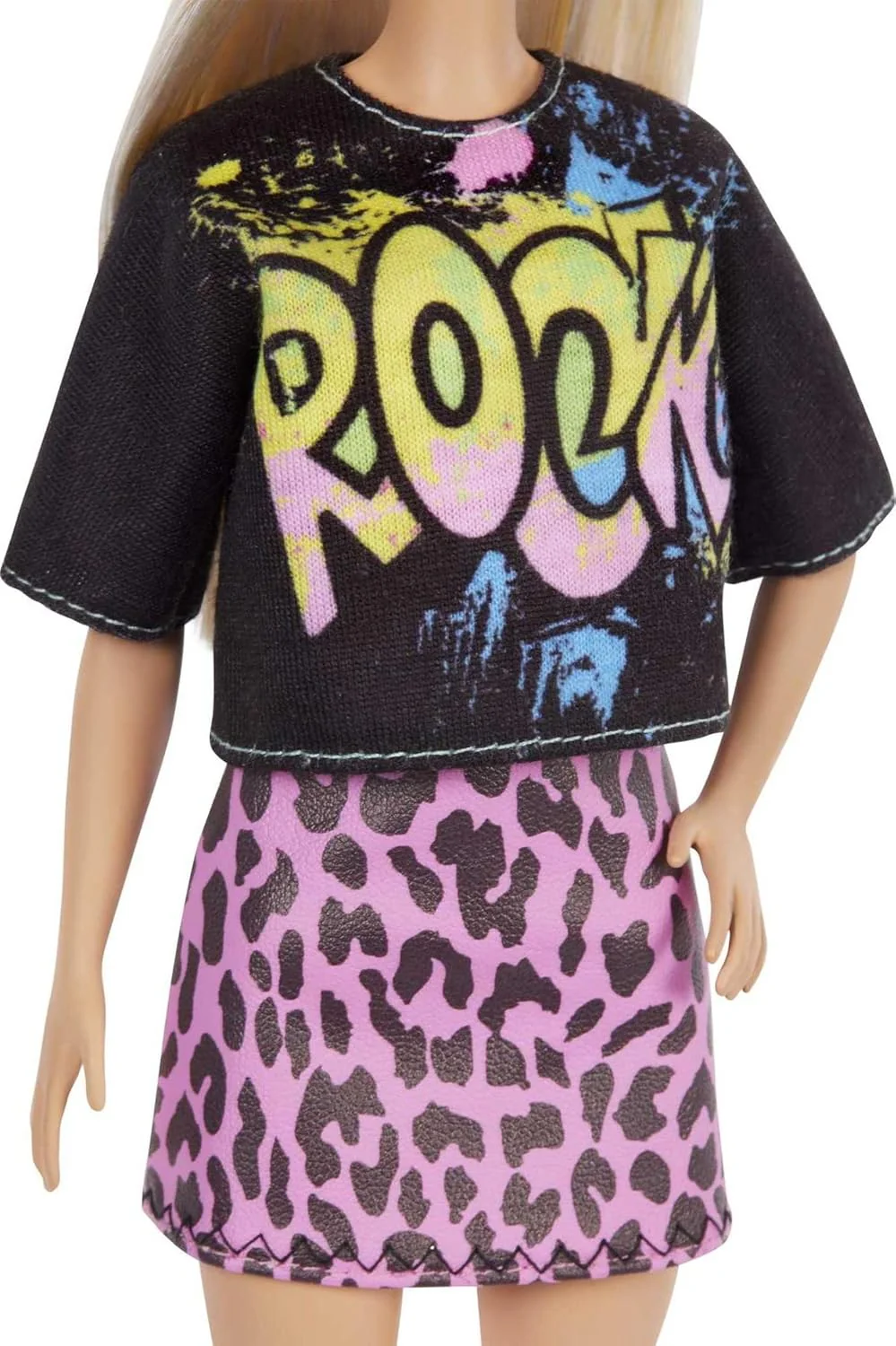 Barbie Fashionistas Doll Blonde with Pink Zebra Print Skirt FBR37 - Image 3
