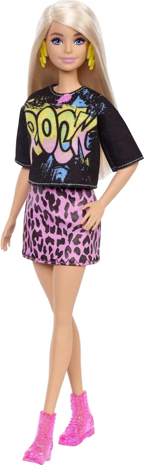 Barbie Fashionistas Doll Blonde with Pink Zebra Print Skirt FBR37 - Image 5