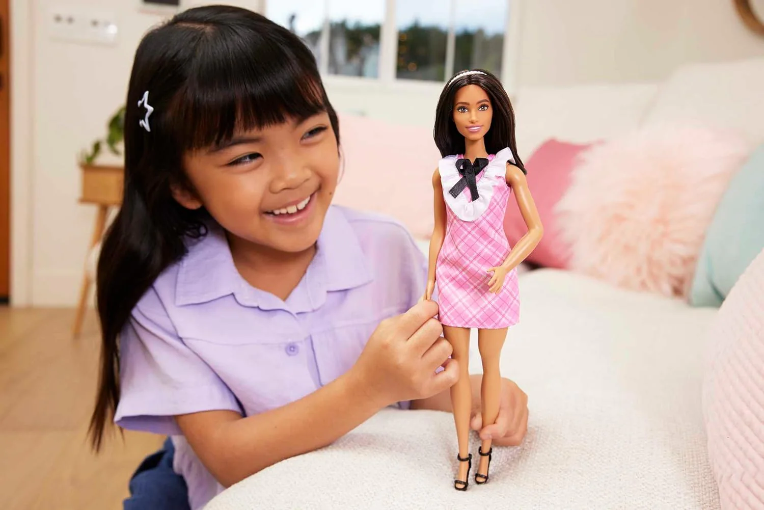 Barbie Fashionistas Doll - Pink Plaid HJT06 - Image 6