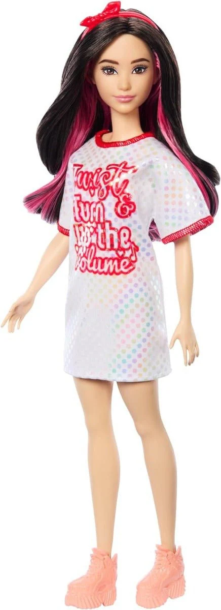 Barbie Fashionistas Doll Red Mesh Dress - Image 4