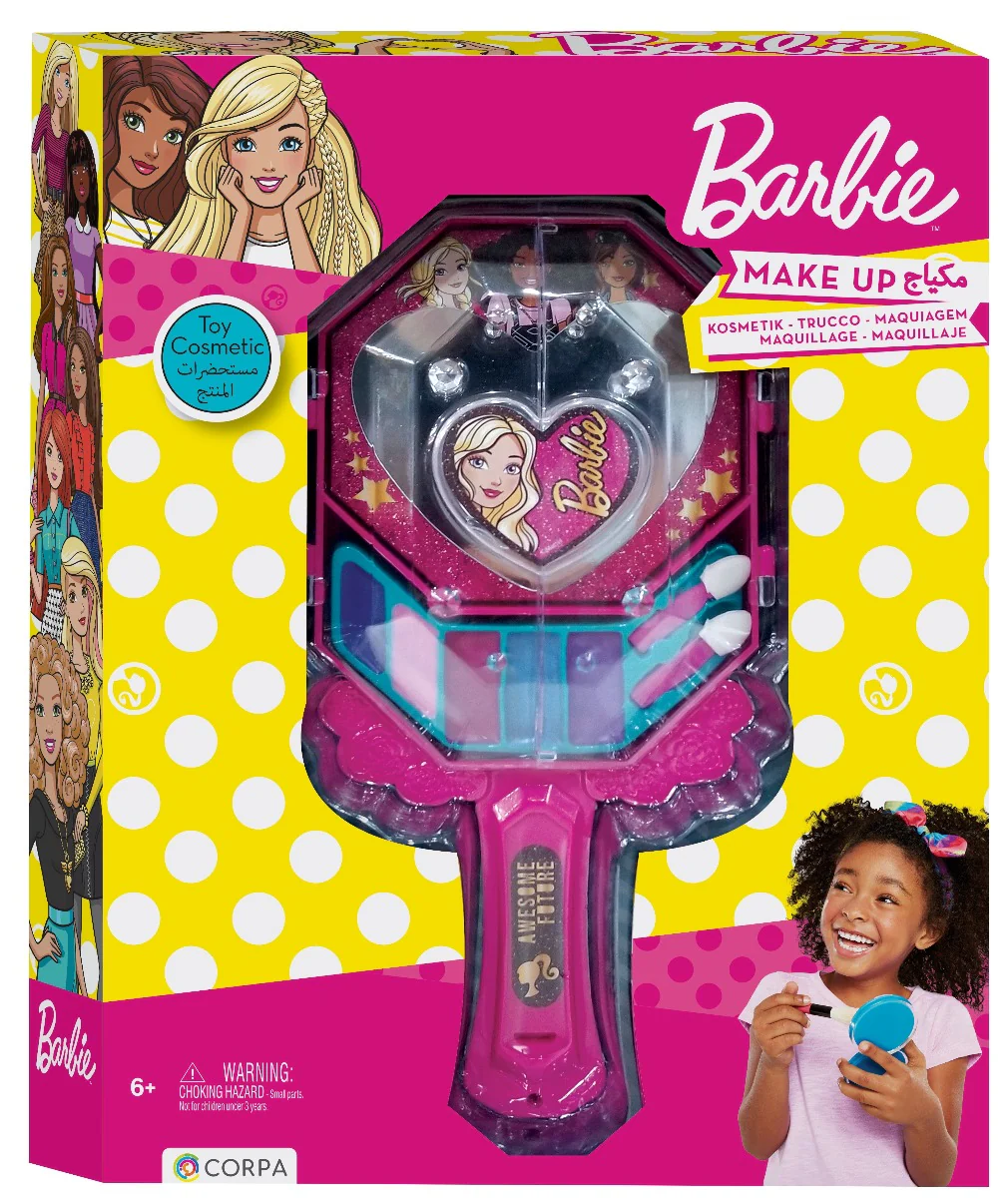 Barbie Hand Mirror with Cosmetics in a Box 5004