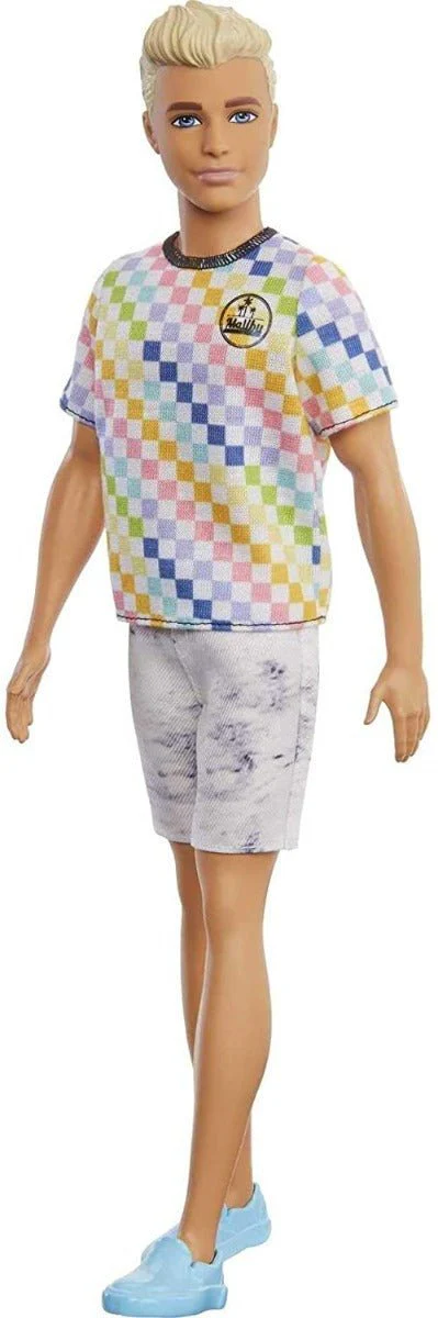 Barbie Ken Fashionistas Doll Checkered Shirt GRB90 - Image 5